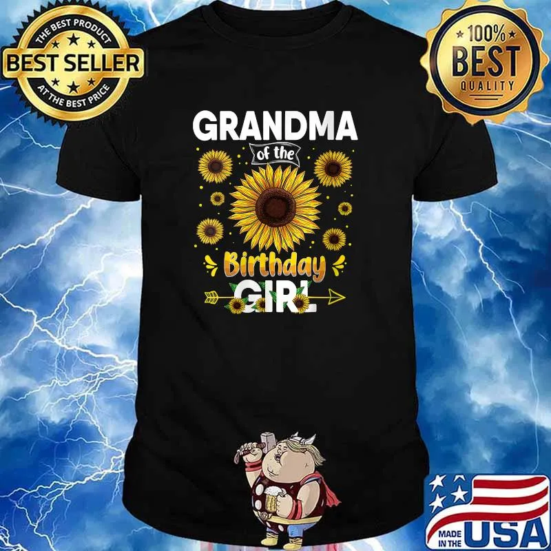 Grandma Of The Birthday Girl Sunflower Party T-Shirt