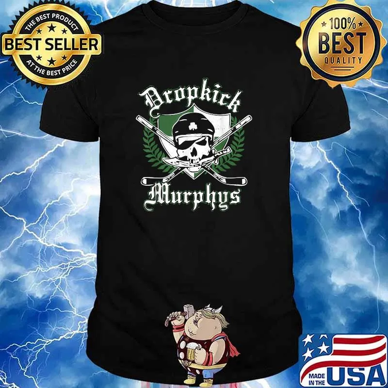 Green Dropkicks Murphys Skull Costume Patrick's Day Music T-Shirt