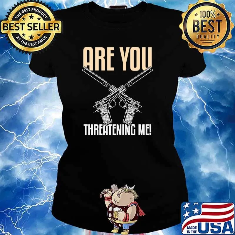 Halloween Are You Threatening Me T-Shirt Ladies tee