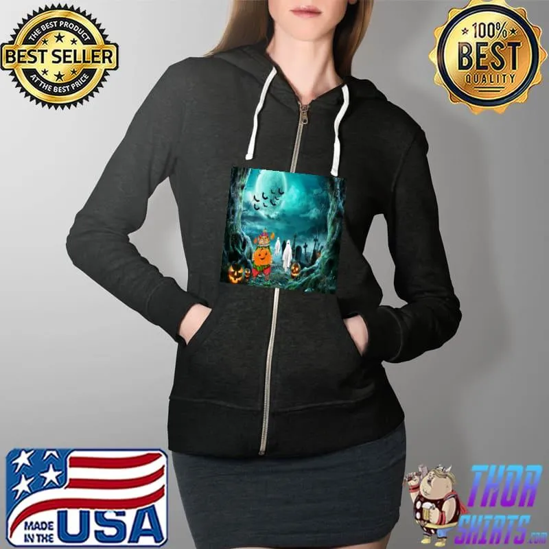 Halloween days throw pillows, cartoon 2021 Classic T-Shirt Full Zip Hooded