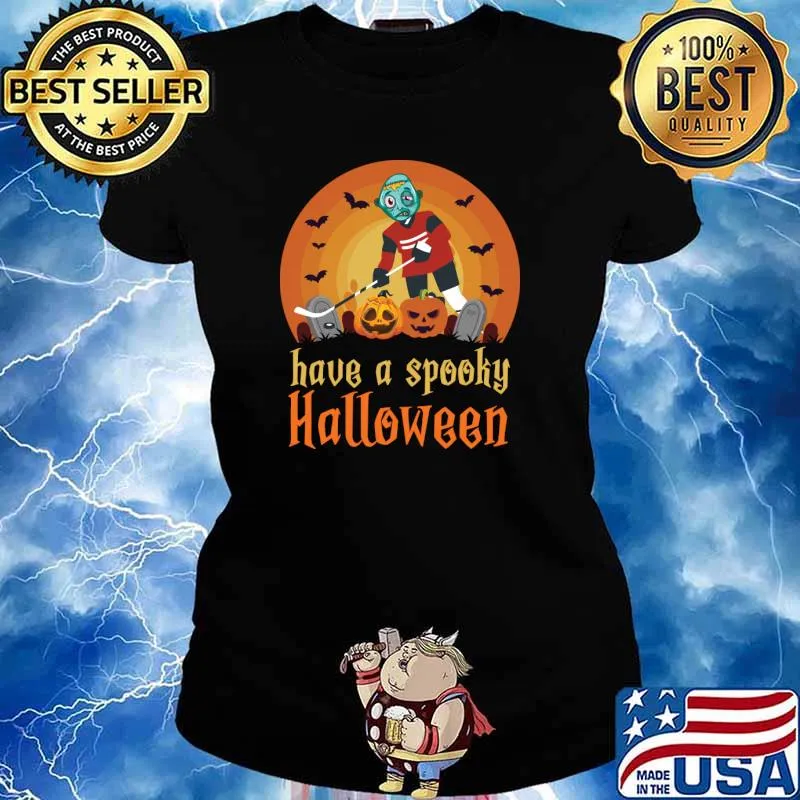 Halloween Ice Hockey have a spooky T-Shirt Ladies tee