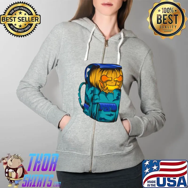 halloween pumpkin bag Classic T-Shirt Full Zip Hooded