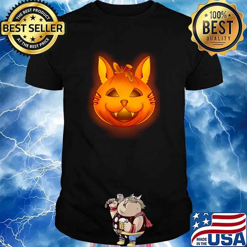 Halloween Pumpkin cat T-Shirt