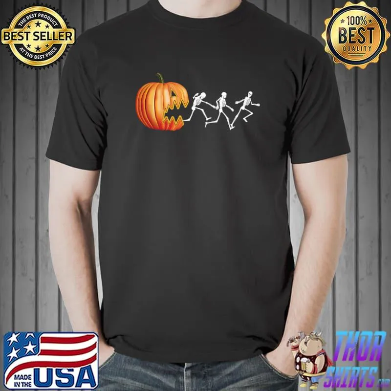 Halloween Pumpkin Skeletons Jack o Lantern T-Shirt