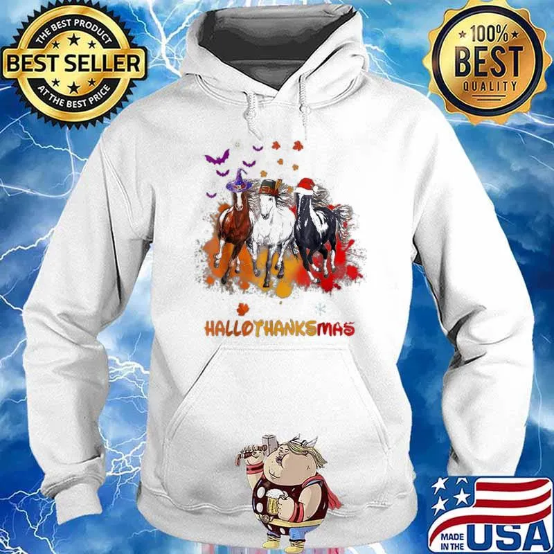 Happy HalloThanksMas The Horse The Bat Shirt Hoodie