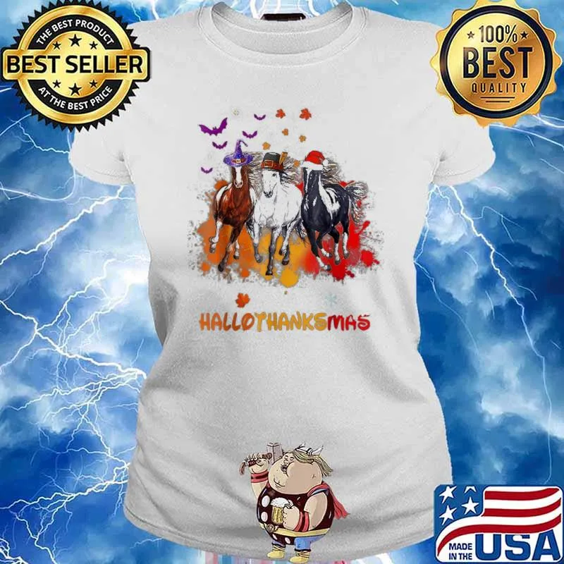Happy HalloThanksMas The Horse The Bat Shirt Ladies tee