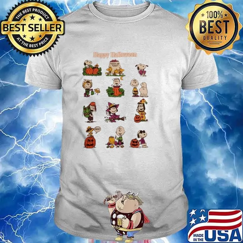 Happy halloween snoopy and charlie shirt