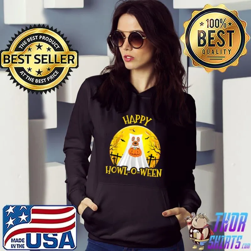 Happy Howl O Ween Tee Funny Halloween Dog T-Shirt