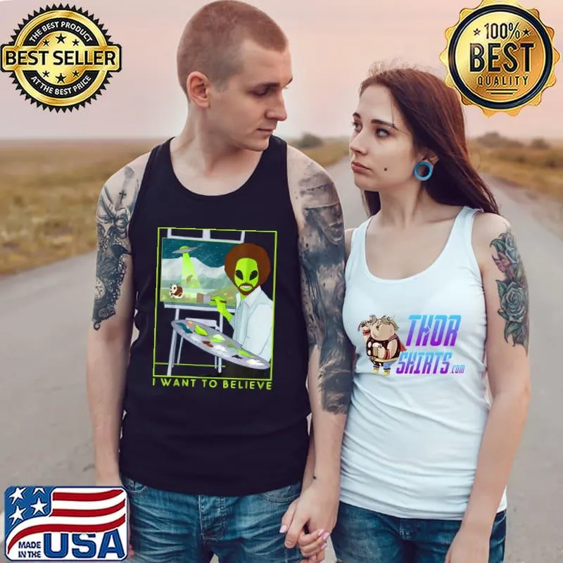 Happy Little Aliens want to believe T-Shirt Tank Top
