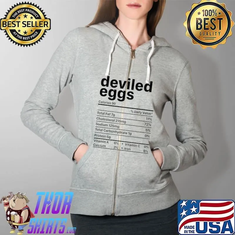 Happy Thanksgiving Deviled Eggs T-Shirt Full Zip Hooded