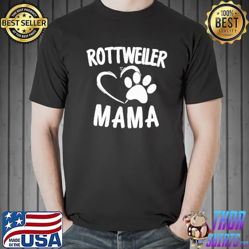 Heart Rottweiler Mama Shirt Unisex