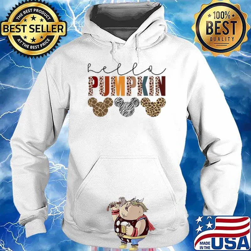 Hello Pumpkin Mickey Lepoard Shirt Hoodie
