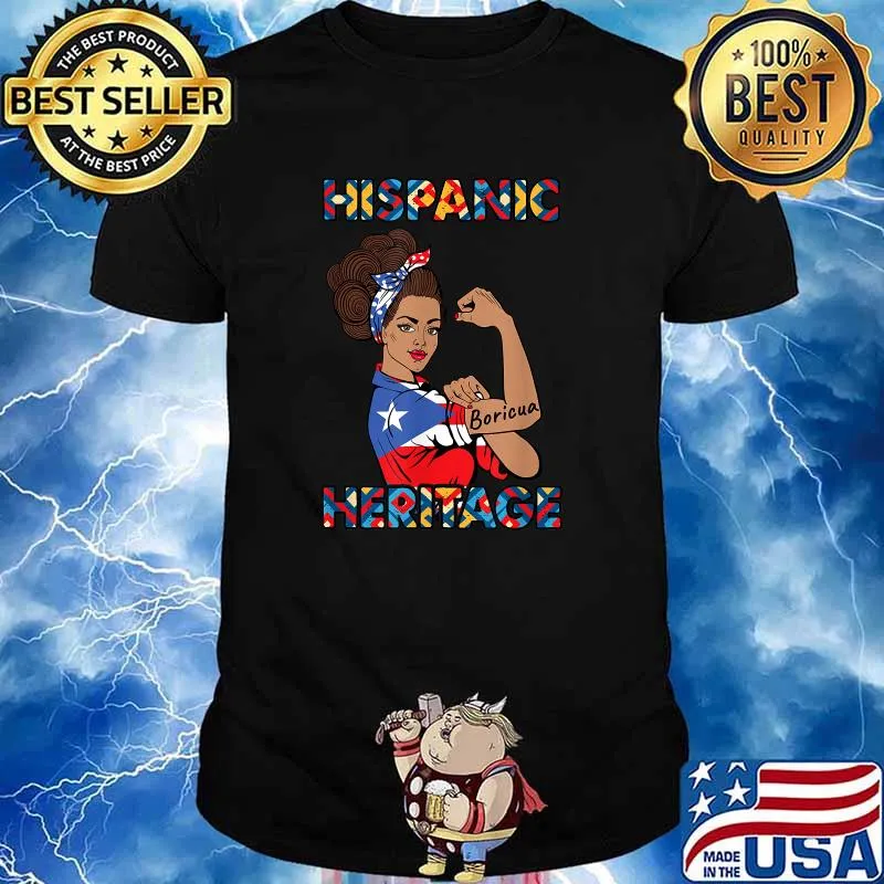 Hispanic Heritage Month Puerto Rico Girls Youth Woman T-Shirt