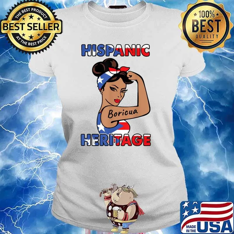 Hispanic Heritage Month Shirts Puerto Rico Youth Woman T-Shirt Ladies tee