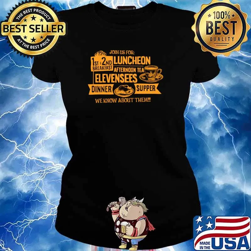 Hobbits The Thirsty Halfling Shirish Pub T-Shirt Ladies tee