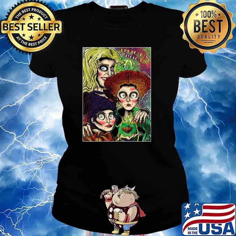 Hocus Pocus Witches At Play T-Shirt Ladies tee