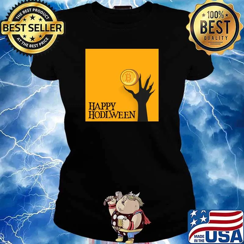 Hodling Crypto Halloween Bitcoin happy hodlween Scary T-Shirt Ladies tee