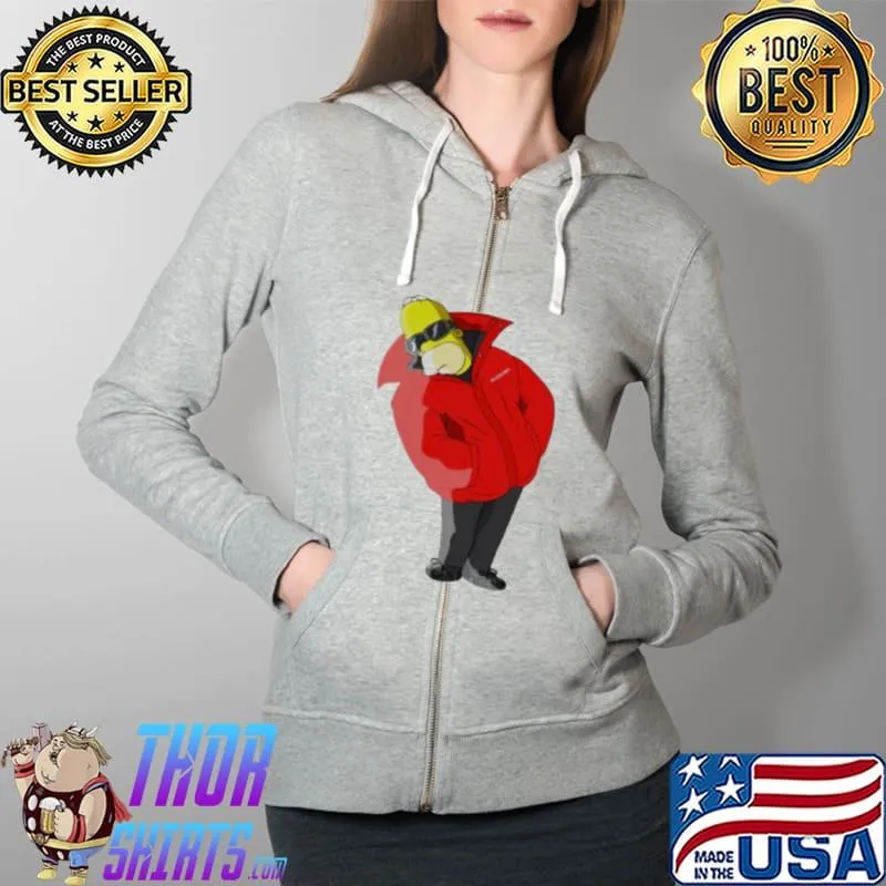 Homer Simpson wearing a look from the summer s Full Zip Hooded
