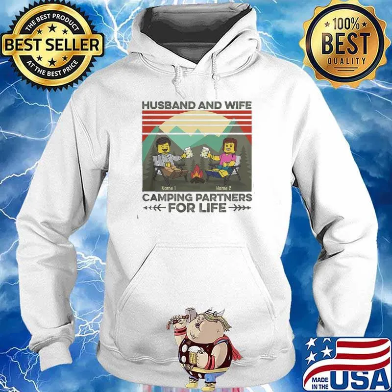 Husband And Wife Camping PArtners For Life Vintage Shirts Hoodie