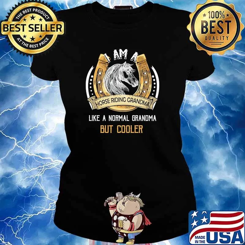 I Am A Horse Riding Grandma Like A Normal Grandma But Cooler Vinatge Shirt Ladies tee