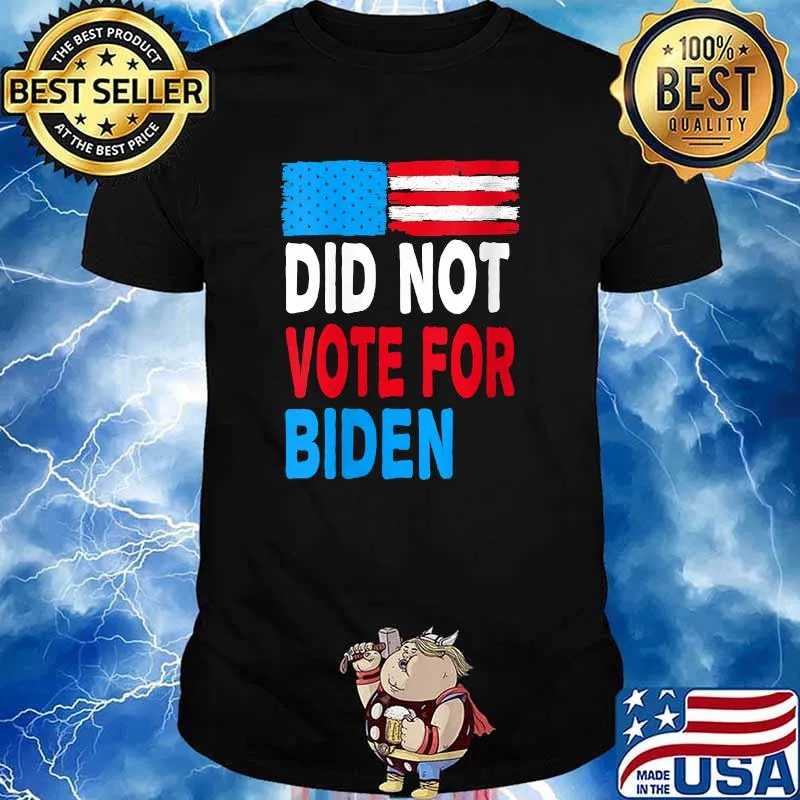 I Did Not Vote For Biden Impeach Biden American Flag T-Shirt