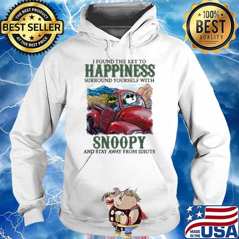 I Found The Key To Happiness Surround Yourelf With Snoopy And Charlie Brown Friends Shirt Hoodie