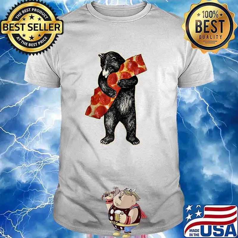 I Love California Pepperoni Pizza Bear Hugging California Raglan Baseball T-shirt