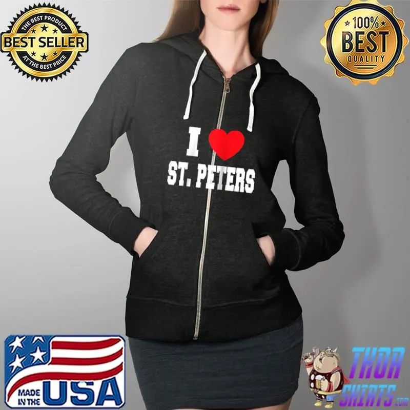 I Love St. Peters Raglan Baseball T-s Full Zip Hooded
