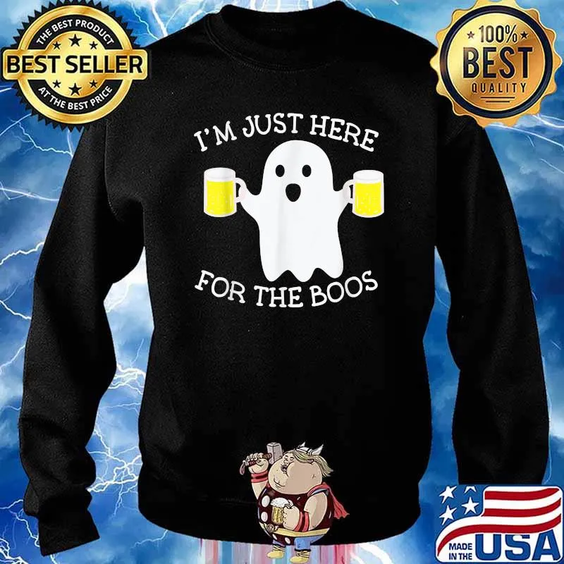 I'm Just Here For The Boos Funny Halloween Ghost T-Shirt Sweater