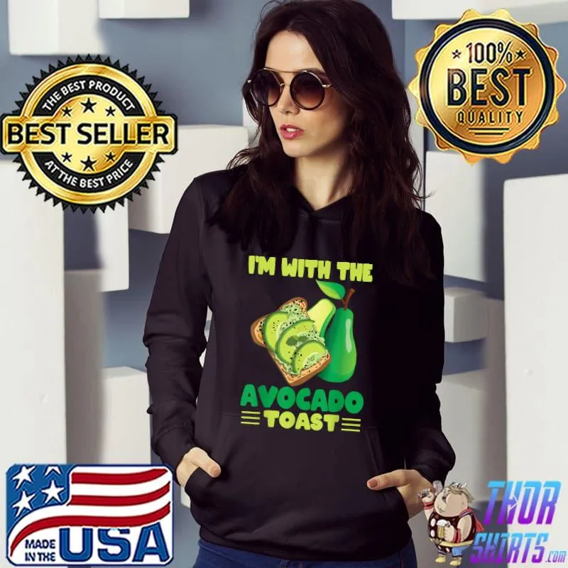 I'm With The Avocado Toast Funny Halloween Costume Kids Boys T-Shirt Hoodie