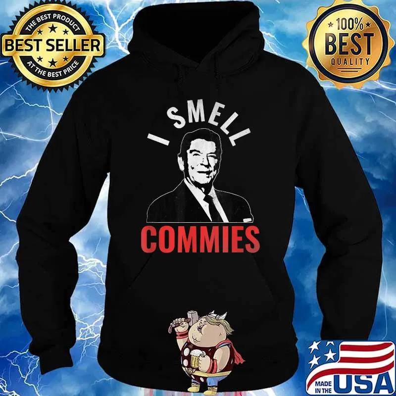 I smell commies Ronald Reagan political vintage T-Shirt Hoodie