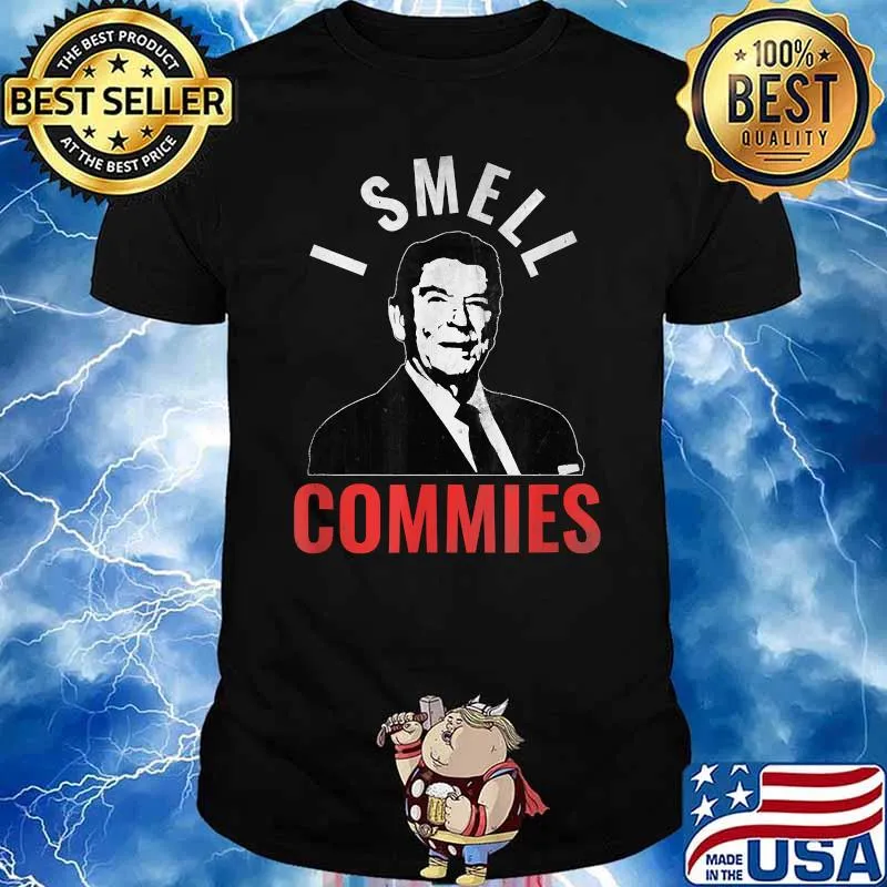 I smell commies Ronald Reagan political vintage T-Shirt