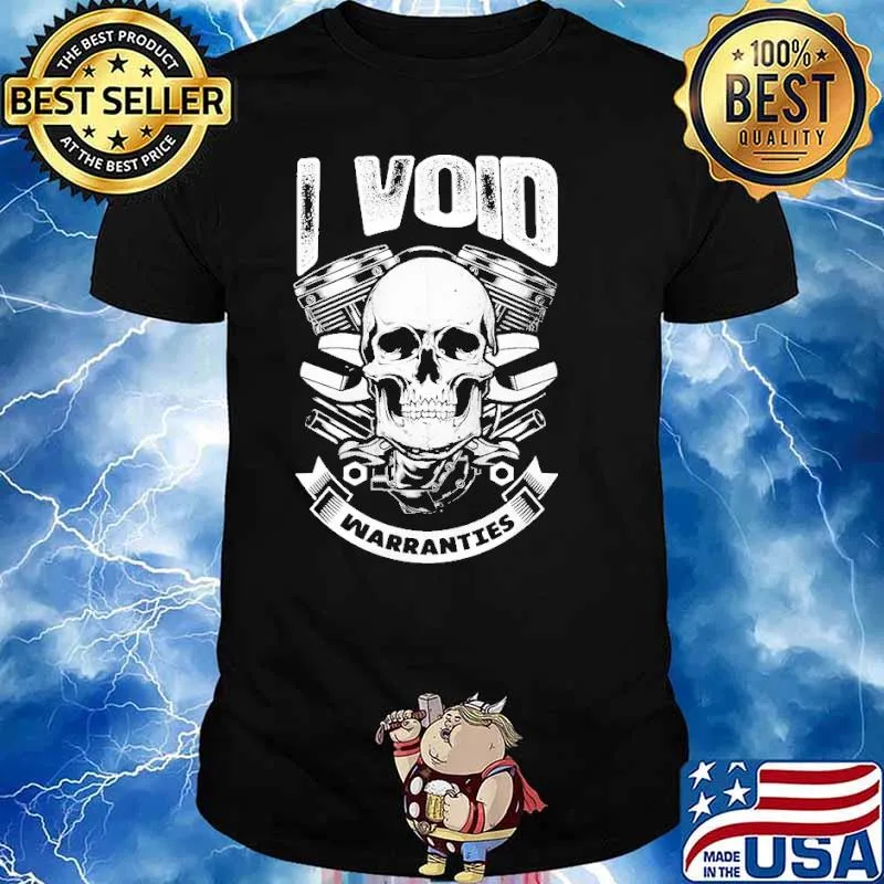 I Void Warranties Skull Mechanic Shirt