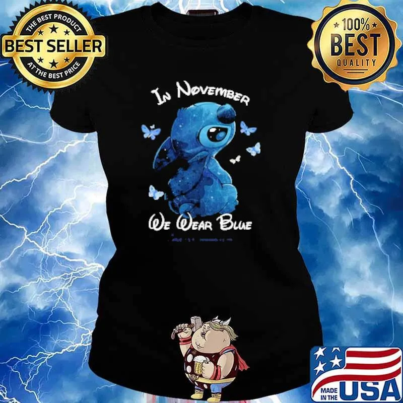 In November We Wear Blue Stitch s Ladies tee