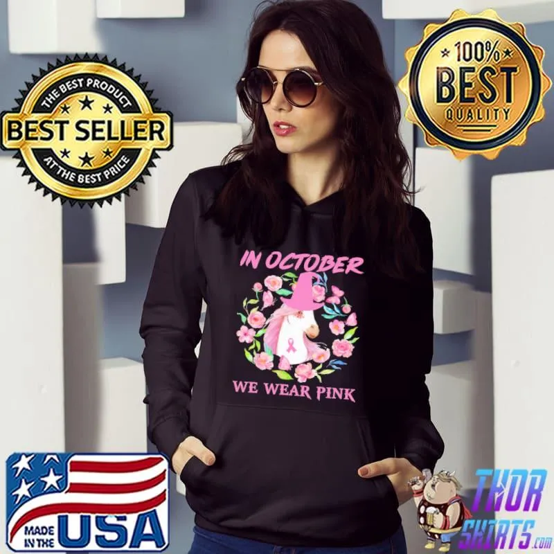 In October We Wear Pink Horse Flower Shirt Hoodie