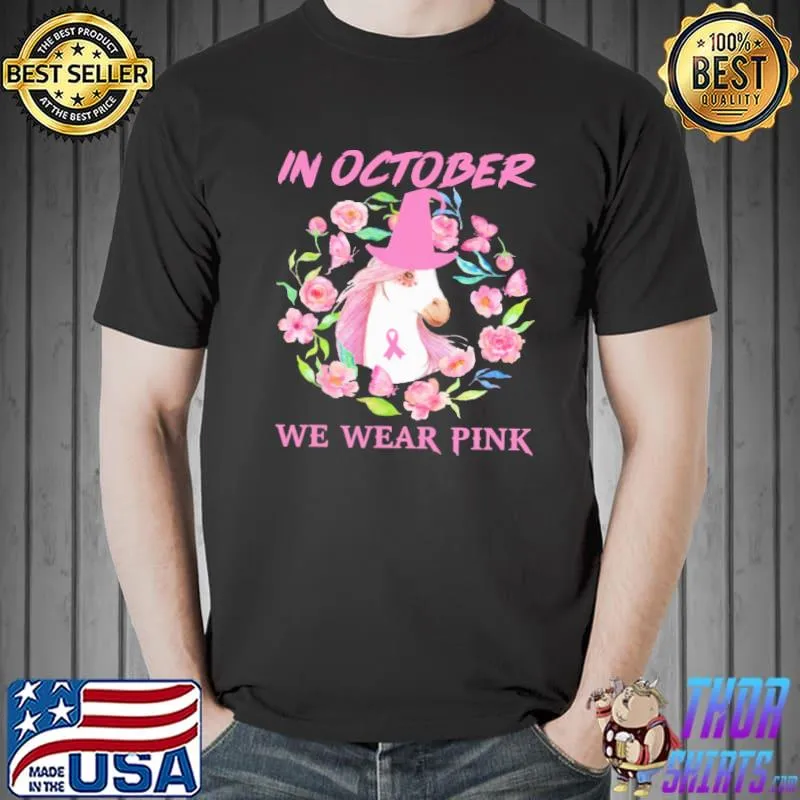 In October We Wear Pink Horse Flower Shirt