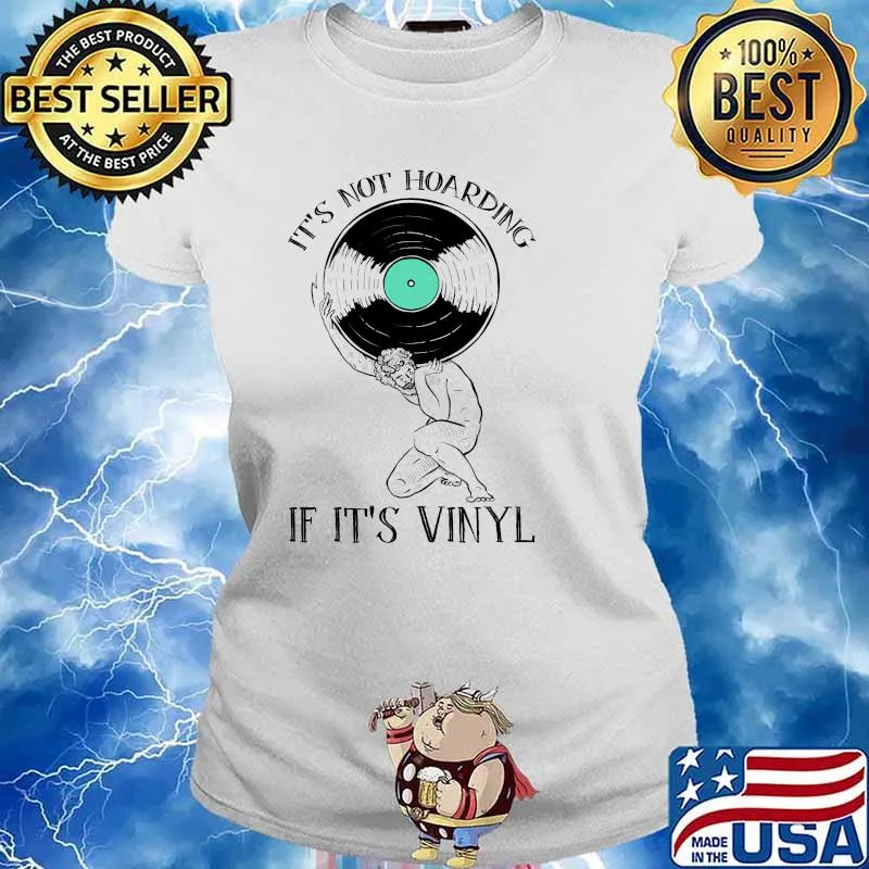 It's Not Hoarding If It's Vinyl Athlete CD Shirt Ladies tee