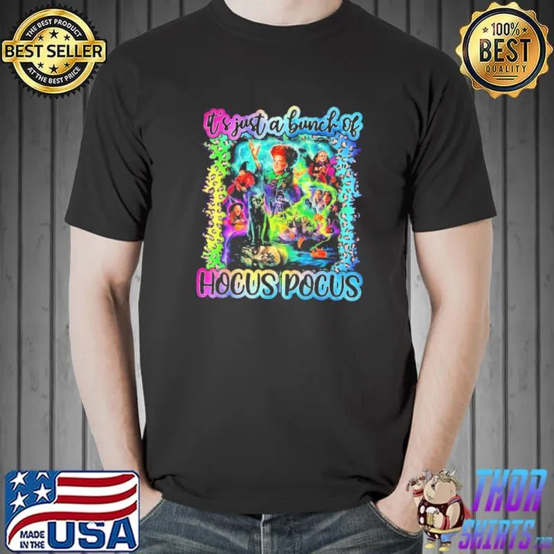 its just a bunch of hocus pocus leopard halloween shirt