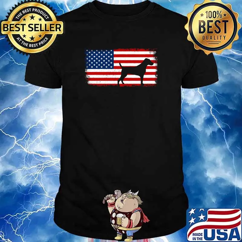 JACK RUSSELL TERRIER Patriotic American Flag Vintage T-shirt