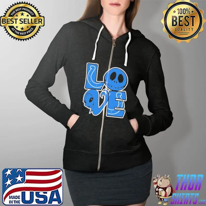 Jack Skellington and Sally love Indianapolis Colts s Full Zip Hooded