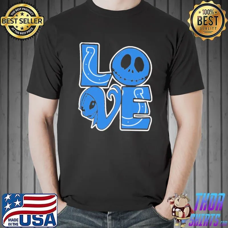 Jack Skellington and Sally love Indianapolis Colts s Unisex