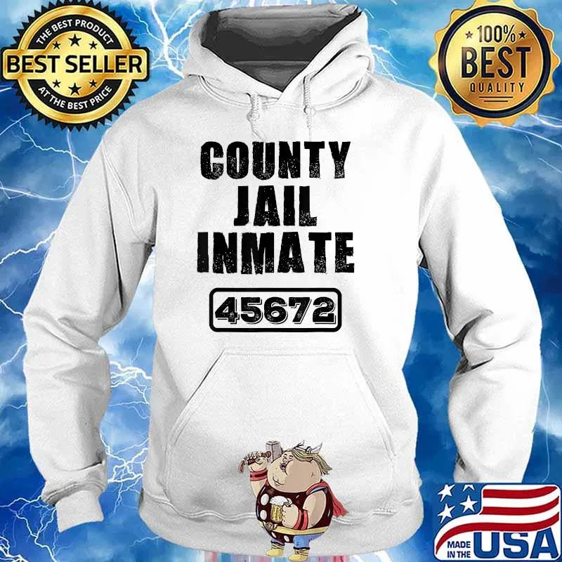 Jail Inmate 45672 Funny Prisoner Halloween Prison Costume T-Shirt Hoodie