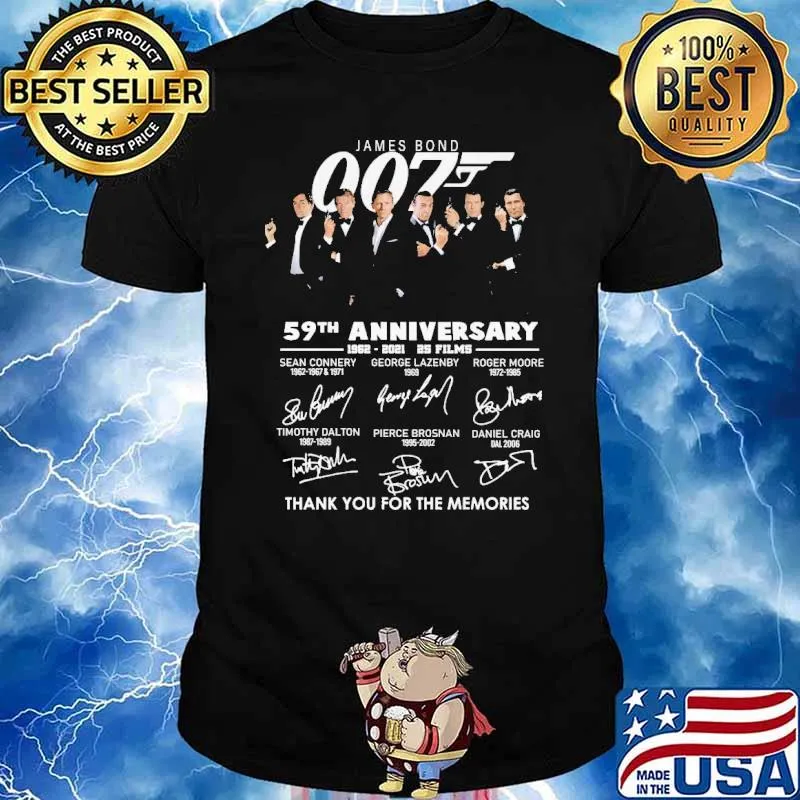 James Bond 007 59th Anniversary Thank You For The Memories Shirt