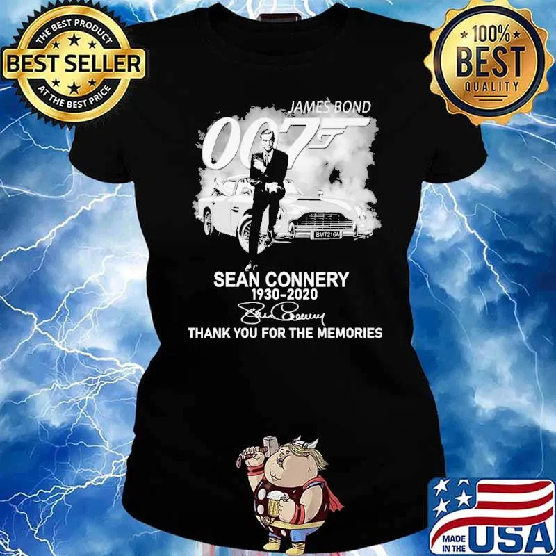 James Bond 007 Sean Connery 1930 2020 Thank You For The Memories s Ladies tee