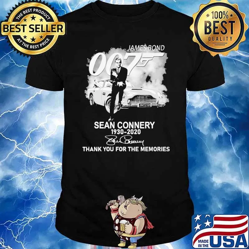 James Bond 007 Sean Connery 1930 2020 Thank You For The Memories shirt