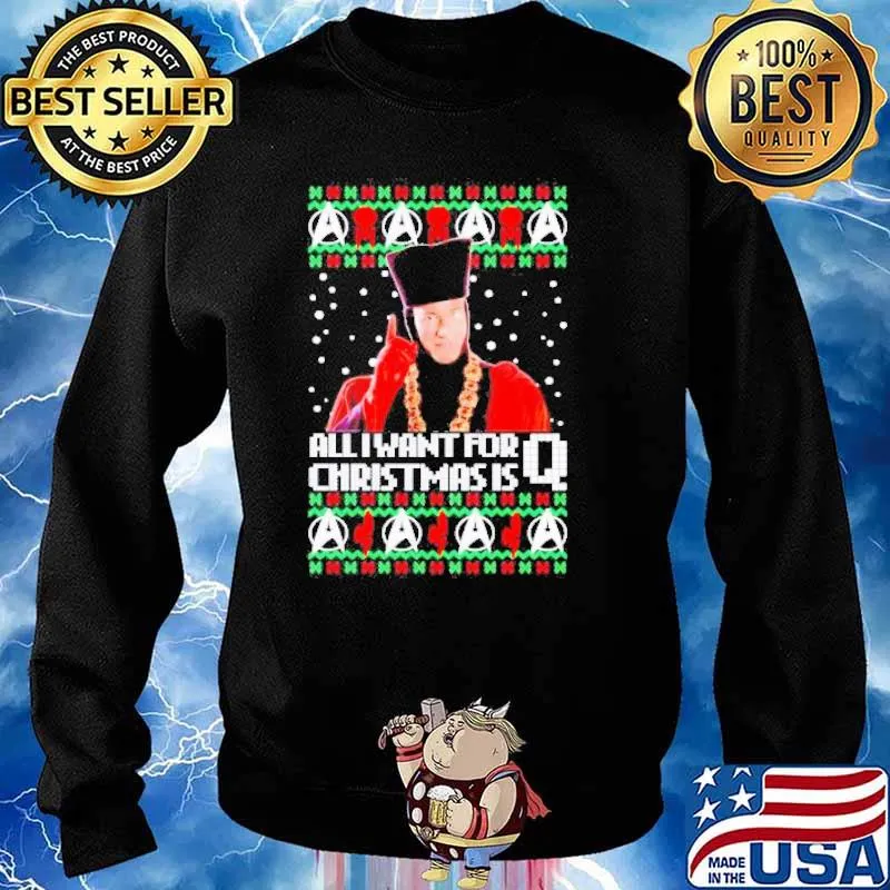 John De Lancie all I want for Christmas is Q Christmas s Sweater