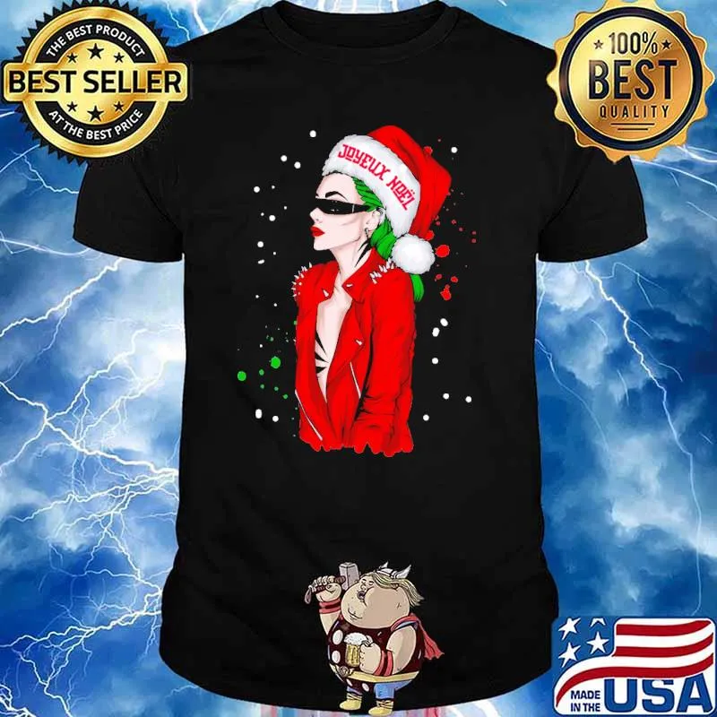 Joyeux noel wear hat santa christmas shirt