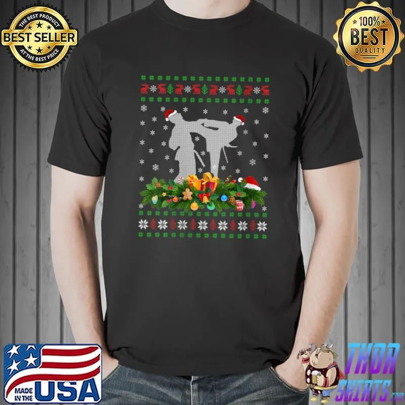Judo Martial Art Lover Xmas Santa Hat Ugly Judo Christmas T-Shirt