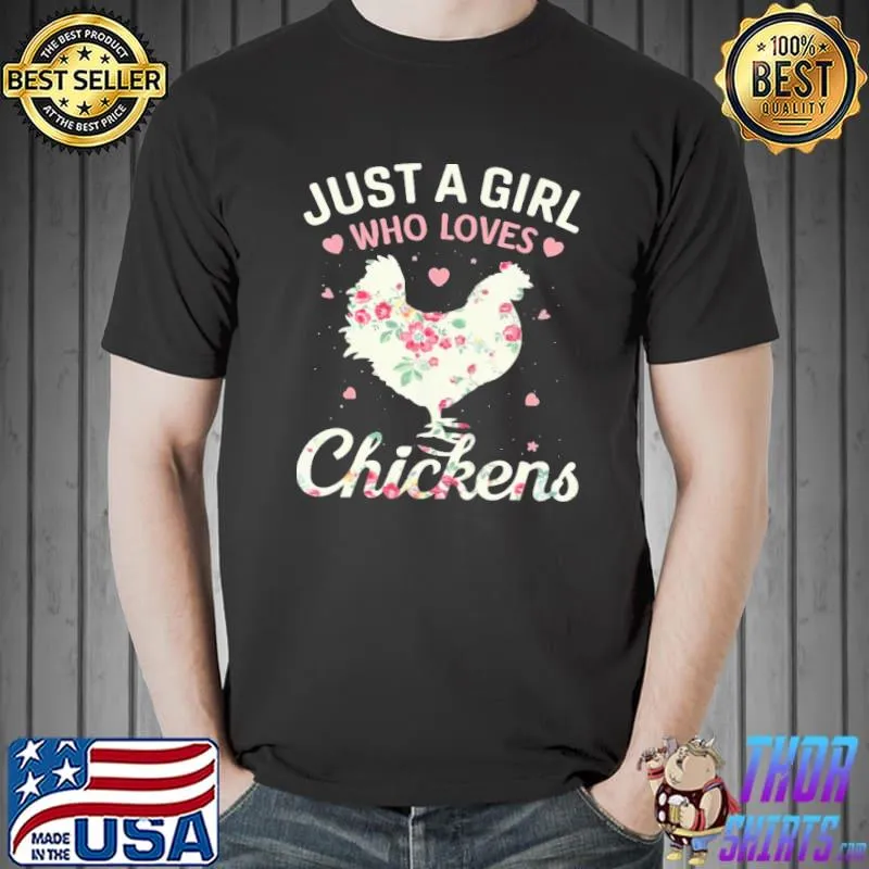 Just a girl who Jesus and chickens flower s Unisex