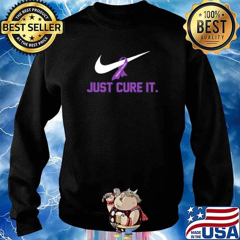 Just Cure It Alzheimer's Awareness Nike logo s Sweater